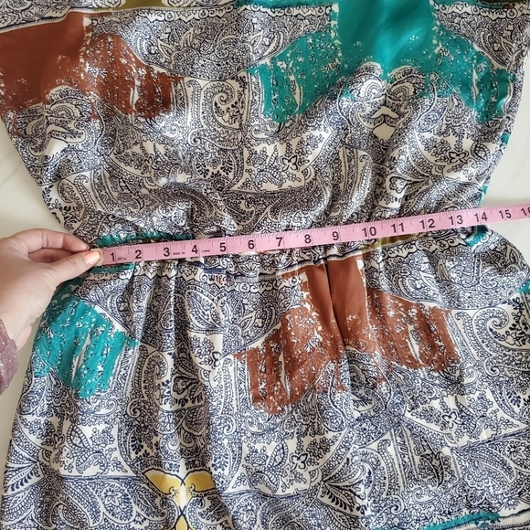 Luxology Dress Small Cinched Waist Paisley - Picture 13 of 14